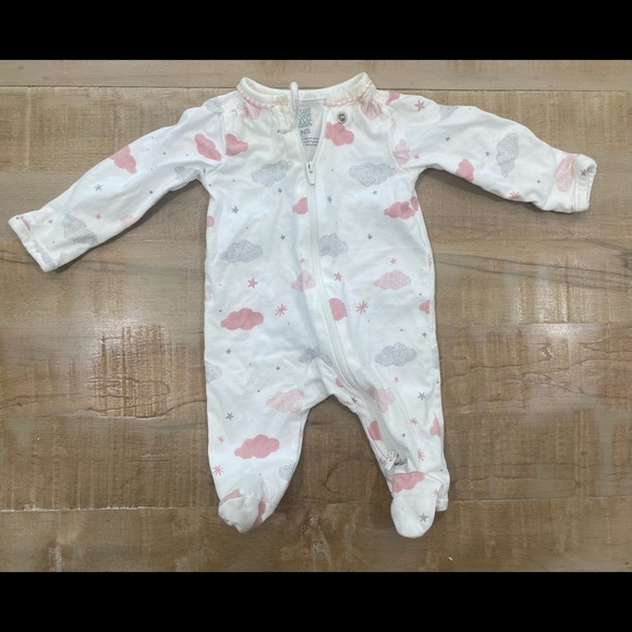 7 PIECE SET baby girl Newborn Carters H&M ruffle pink onesie bodysuit - Picture 9 of 16